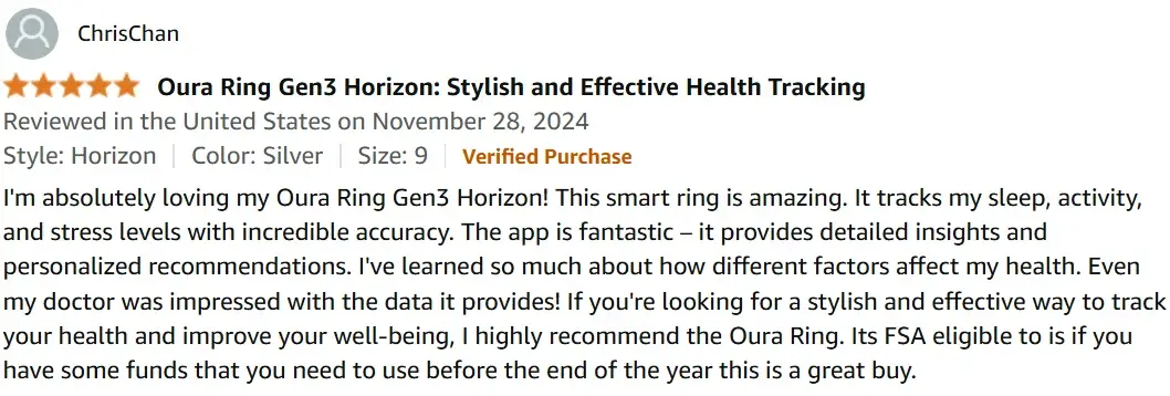 oura ring customer review